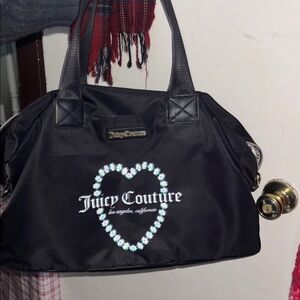Juicy couture, black duffel bag perfect for overnight the gym travel